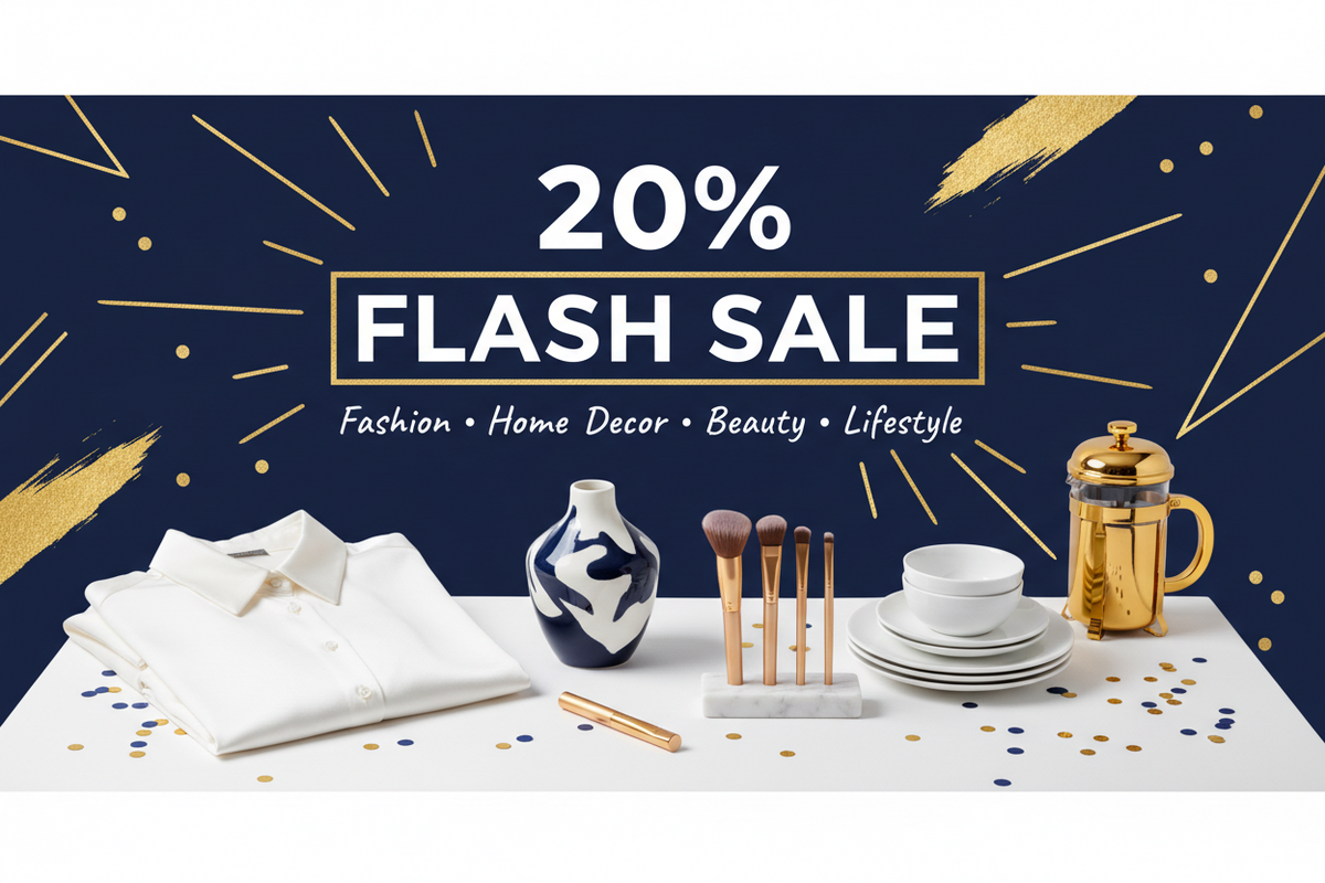 20% Flash Sale: Best Online Shopping Deals on Fashion, Home, Beauty & More
