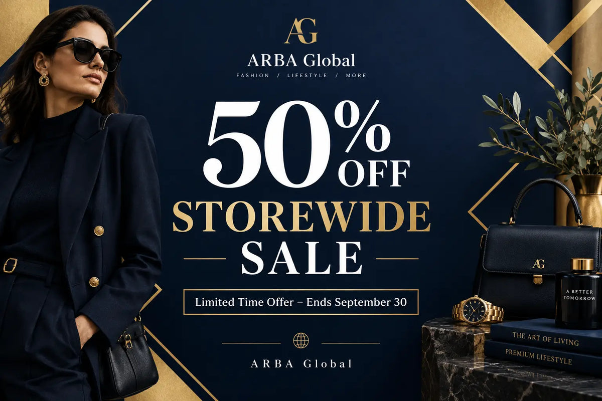 Black leather handbag with gold-tone hardware and monogrammed logo featured in arba global storewide sale code launch50.