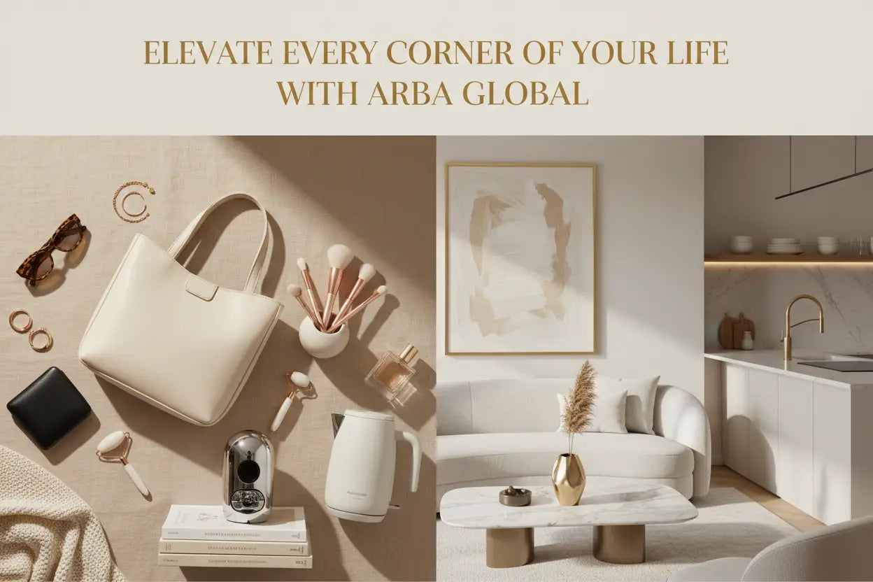 Cream-colored leather tote bag with structured shape and top handle from ARBA Global premium collections.