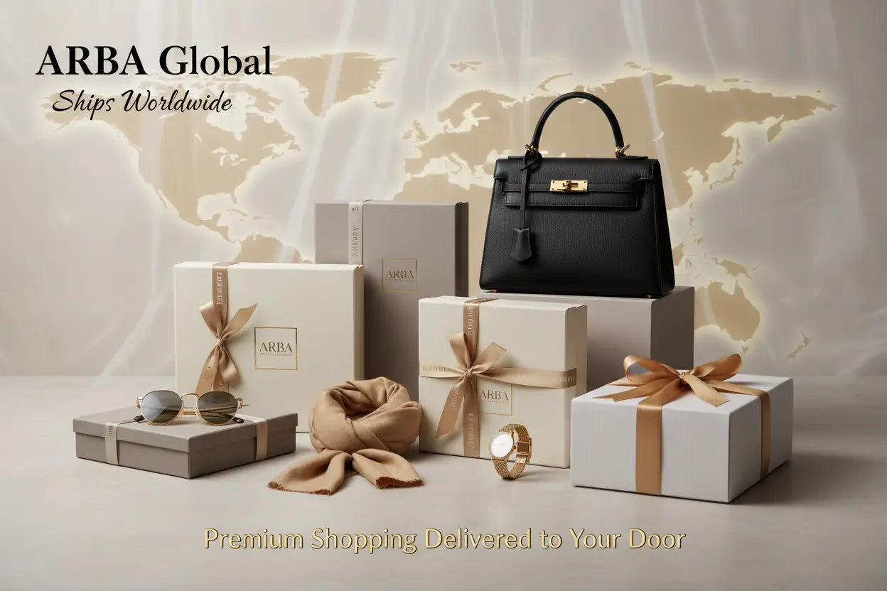 Black leather handbag with gold-tone hardware featured in global premium lifestyle shopping article with worldwide delivery