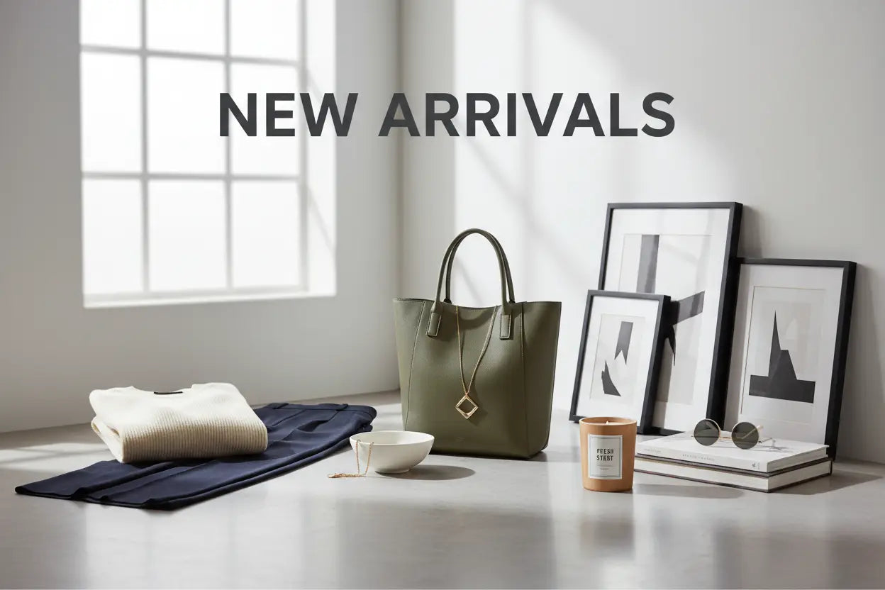 Olive green leather tote bag with structured shape and gold-tone hardware from latest trends and new arrivals collection