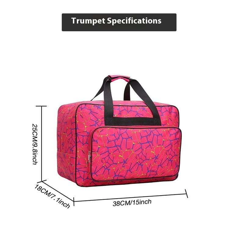 Multifunctional cracked pattern nylon travel duffel bag in pink and purple with black handles and a cracked design.