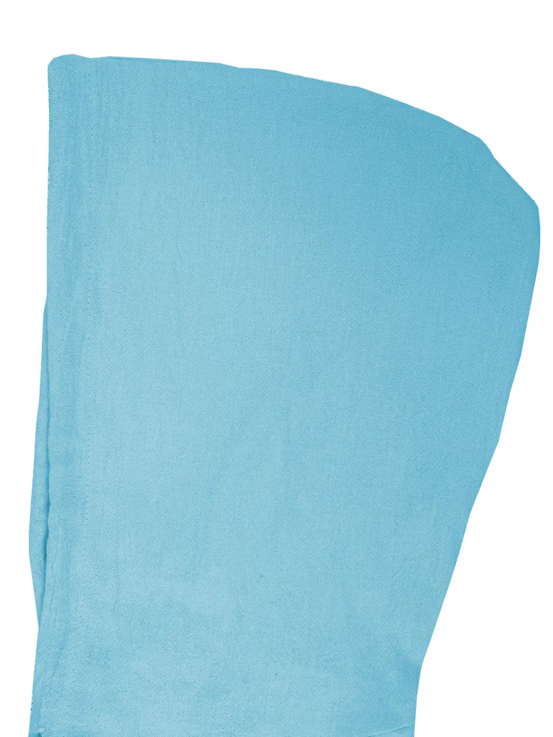 Camisa de cárdigan con capucha ligera para hombre, confeccionada con tela azul claro, con superficie suave y ligeramente texturizada.