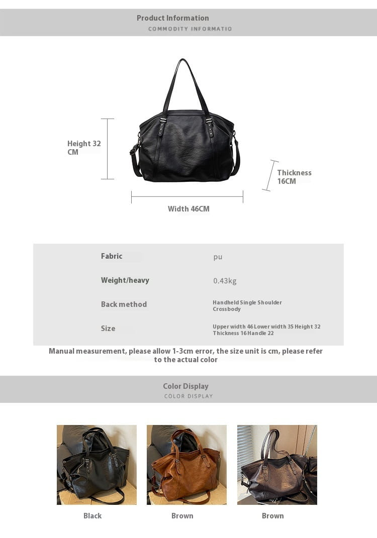 black pu leather handbag with adjustable shoulder strap and crossbody design featured in a brown leather star studded retro messenger bag product.
