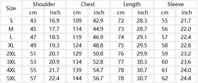 The image displays a size chart for a men suede bomber jacket showing measurements in centimeters and inches for sizes s through 5xl.