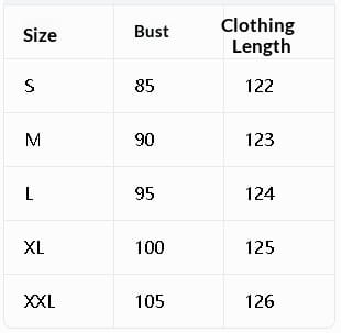 当該テーブルには、ヒョウ柄のディープVネックジャンプスーツ（S〜XXL）のバストおよび衣類の丈を含む、センチメートルでのサイズ情報が記載されています。