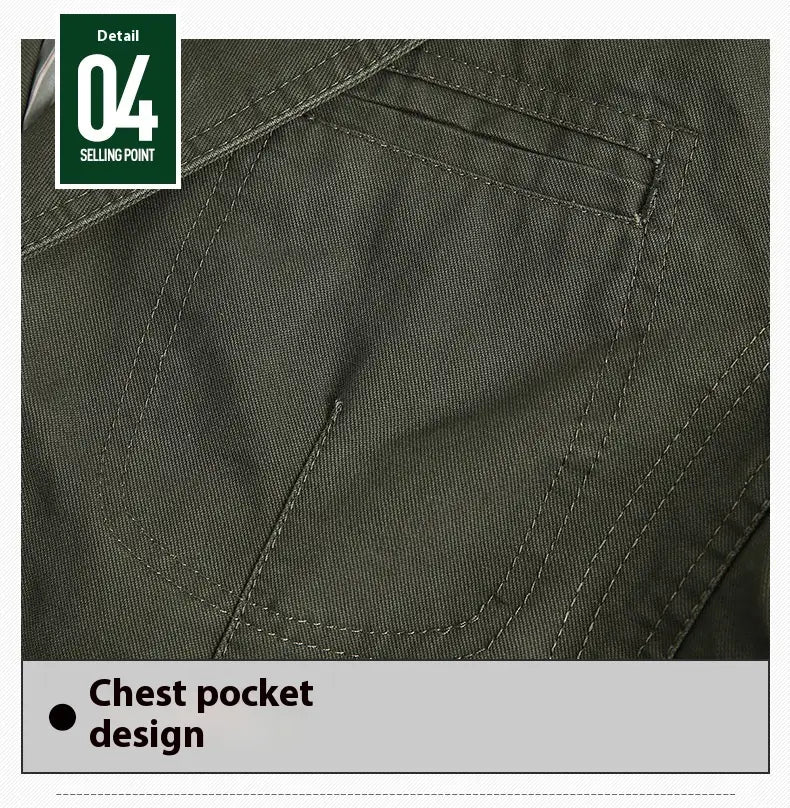 Herren-Übergrößen-Baumwoll-Freizeitblazer mit einer Brusttasche in Olivgrün, mit verstärkter Ziernäharbeit und dezenter Textur.