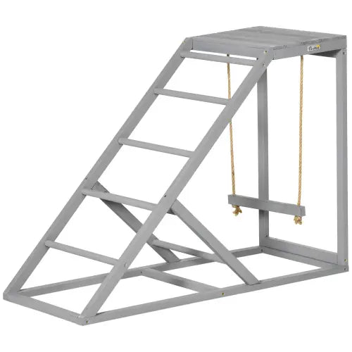 Chicken Toy Swing Set with Perch and Hen Ladder Grey