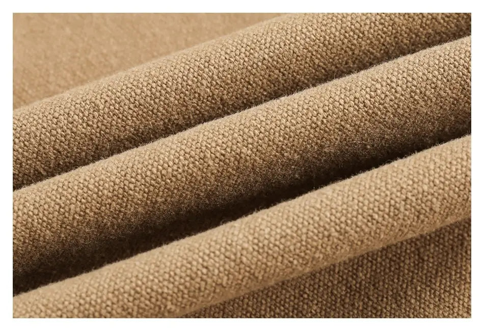 Tan-colored tightly woven fabric with a textured durable weave on the Retro Washed Detroit Jacket men.