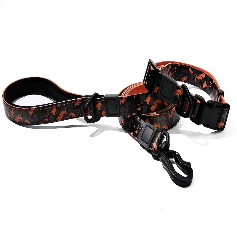 Waterproof Pvc Dog Leash and Collar Set Small