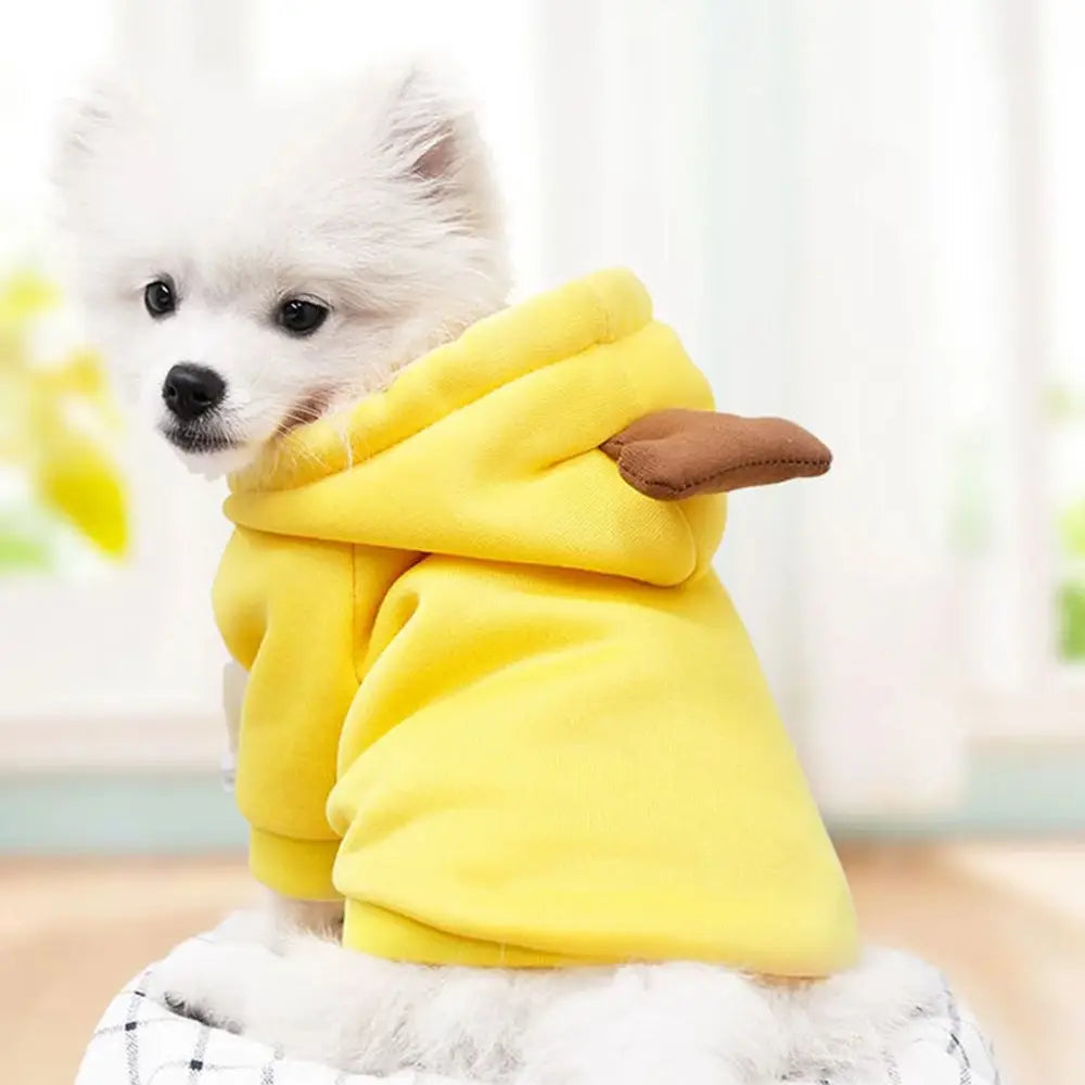 Sudadera con capucha de perro de fruta, abrigo de forro polar cálido para el invierno, ropa para cachorro