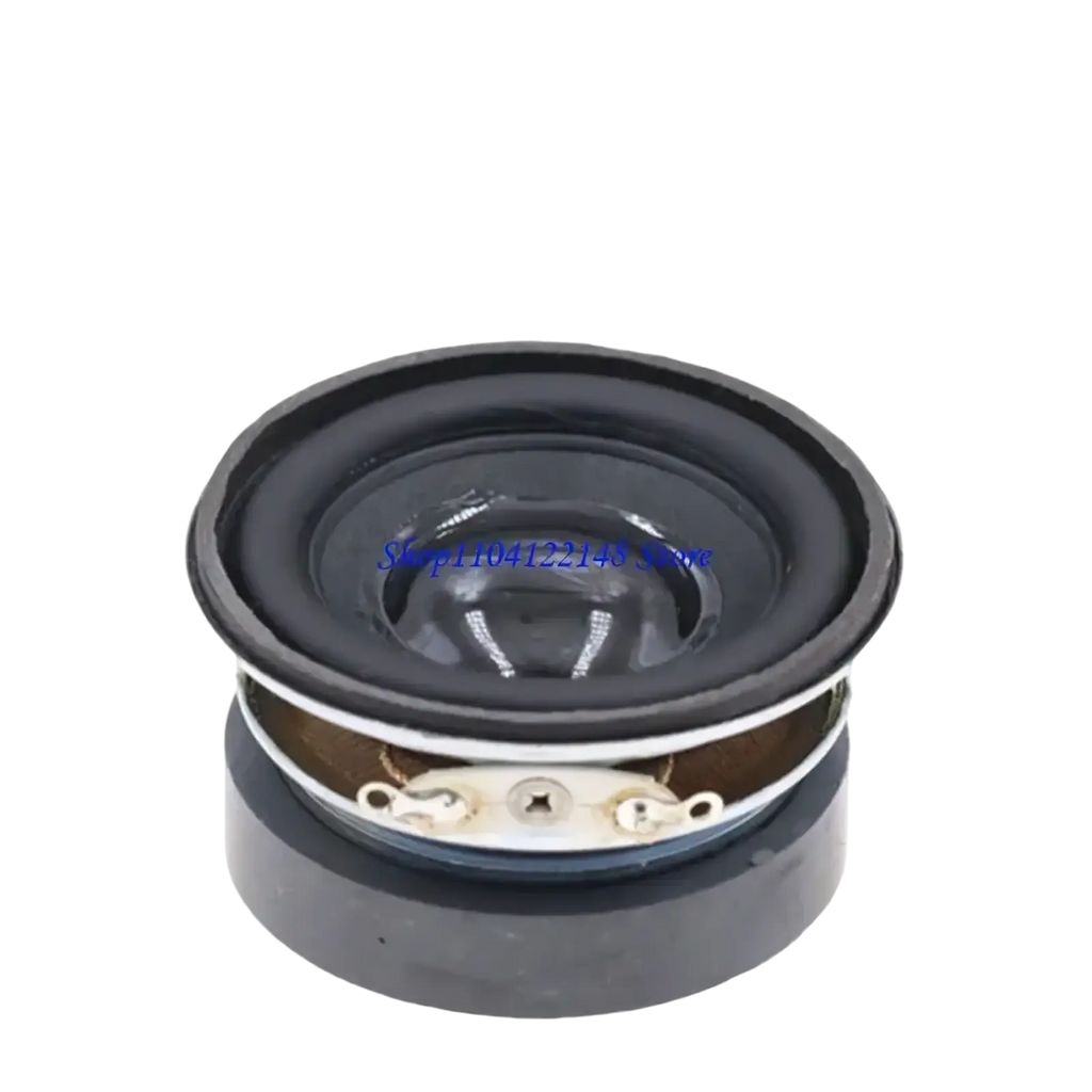 Black 1.75 inch 3w 4 ohm mini bass speaker pair with matte finish and metallic components for clear sound quality