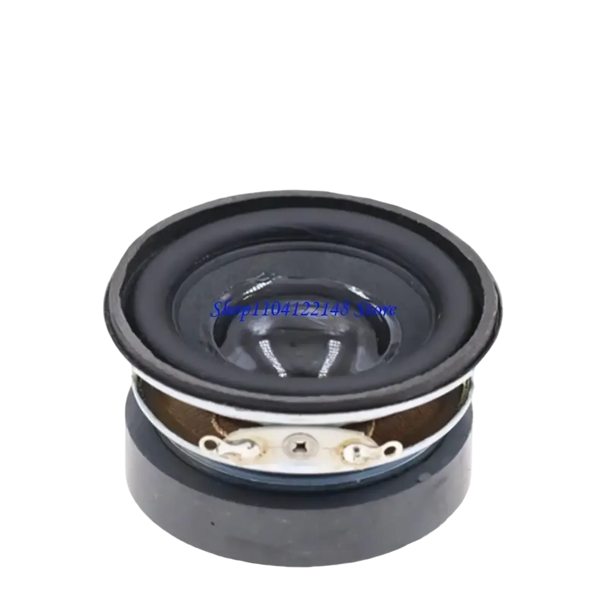 Black 1.75 inch 3w 4 ohm mini bass speaker pair with matte finish and metallic components for clear sound quality