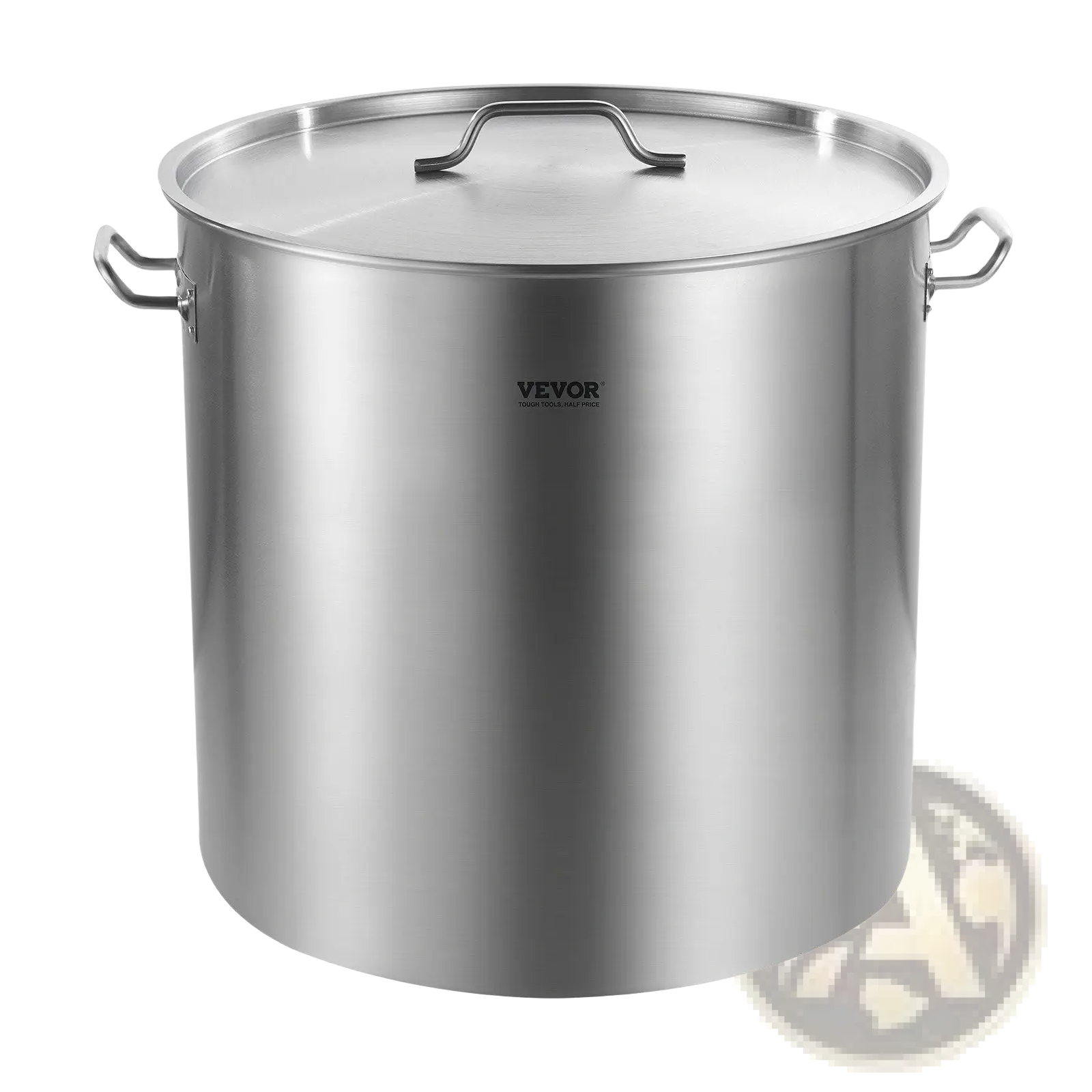 Stainless steel vevoor 100qt stockpot with strainer basket matching lid and two side handles for cooking