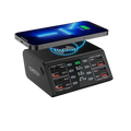 Black asometech 100w 8 port usb charging station with wireless charging, multiple usb ports, lcd display, 5v3a 24w max