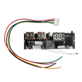 Black electronic 100w fast charging power bank circuit board module with digital display usb ports and colored wiring