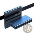 Black and blue metallic 120w fast charging portable power banks with brushed finish and digital display