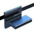 Black and blue metallic 120w fast charging portable power banks with brushed finish and digital display