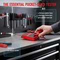 Red compact 12v automotive relay tester tool with auto identify function and 4-pin 5-pin compatibility