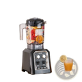 Black yevor 1400w high speed blender with transparent 68 oz pitcher filled with fruit and ice for smoothies and grinding