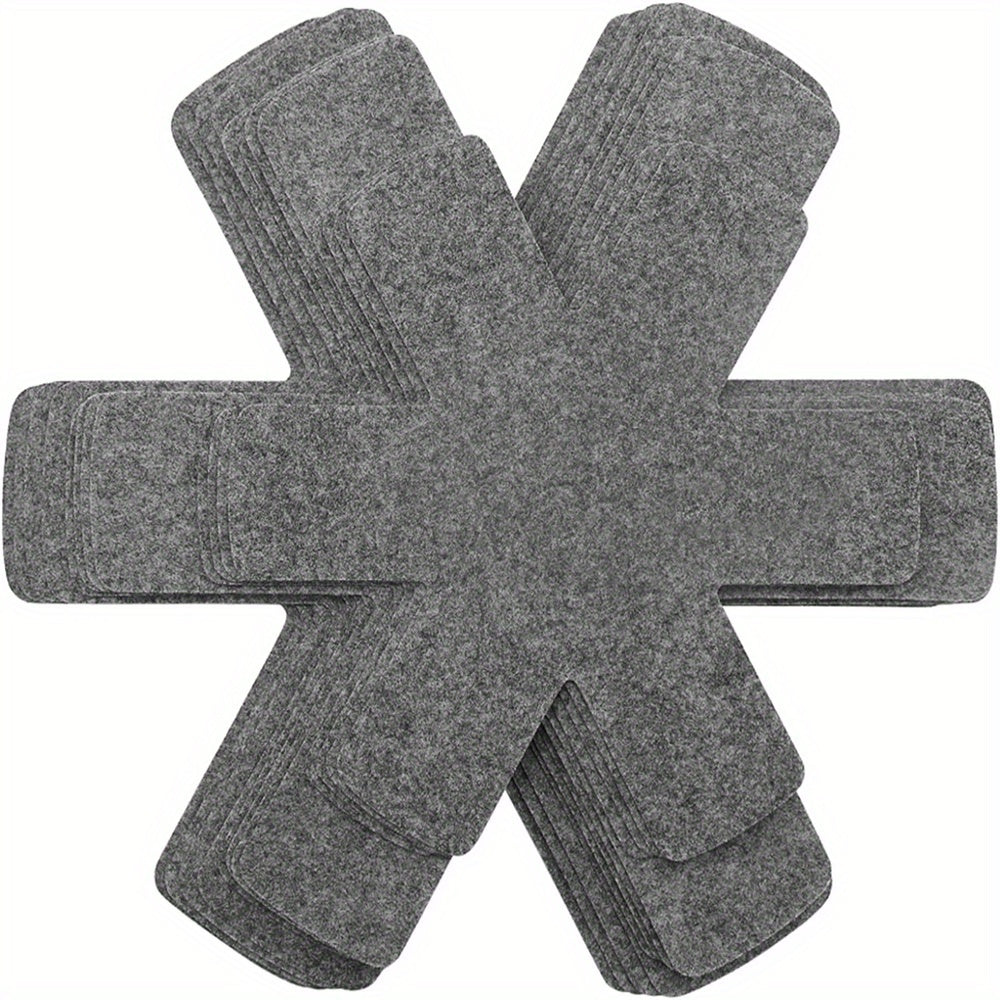 12 Pack Of Pot Protectors 3 Sizes For Perfect Stacking Of Pots, Pans, Bowls, Skillets, Glassware, Bakeware, Cookware And More PS Material, No Electricity Required