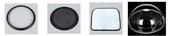 black circular dome-shaped cover with clear transparent top and three small holes on the side for the transparent astronaut cat bubble backpack carrier
