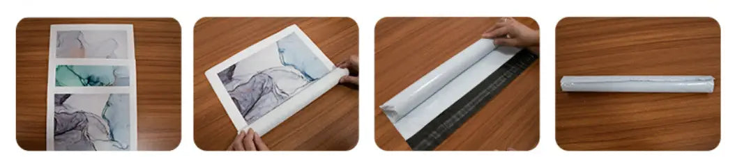 Rollo blanco de papel con obra artística abstracta impresa sobre él para "book head woman profile framed canvas wall art".