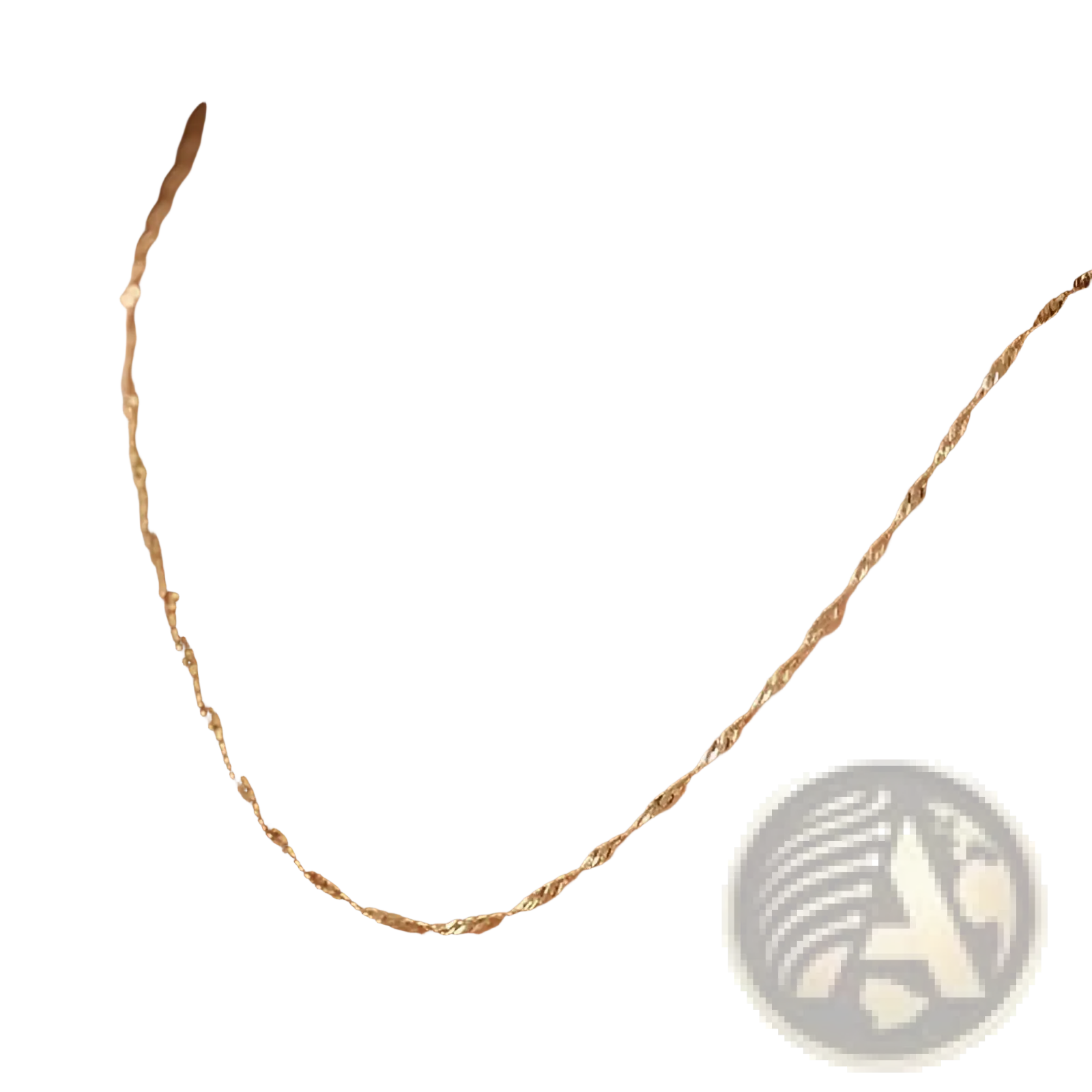 14k gold plated dainty diamond solitaire layered necklace with a delicate gold twist rope chain and subtle sheen