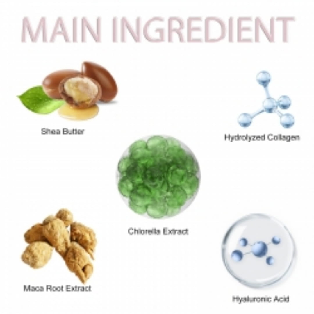 The image shows creamy brownish-yellow shea butter used in Plumpy Up Buttock Cream firming and lifting 30g for enhanced skin firmness and contouring.