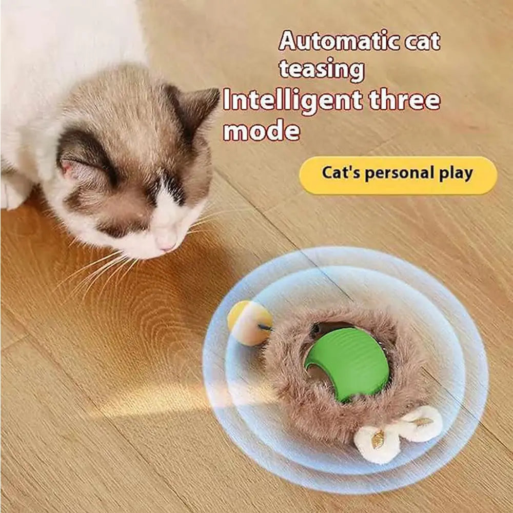 Interactive Rolling Cat Ball Silicone Motion Toy