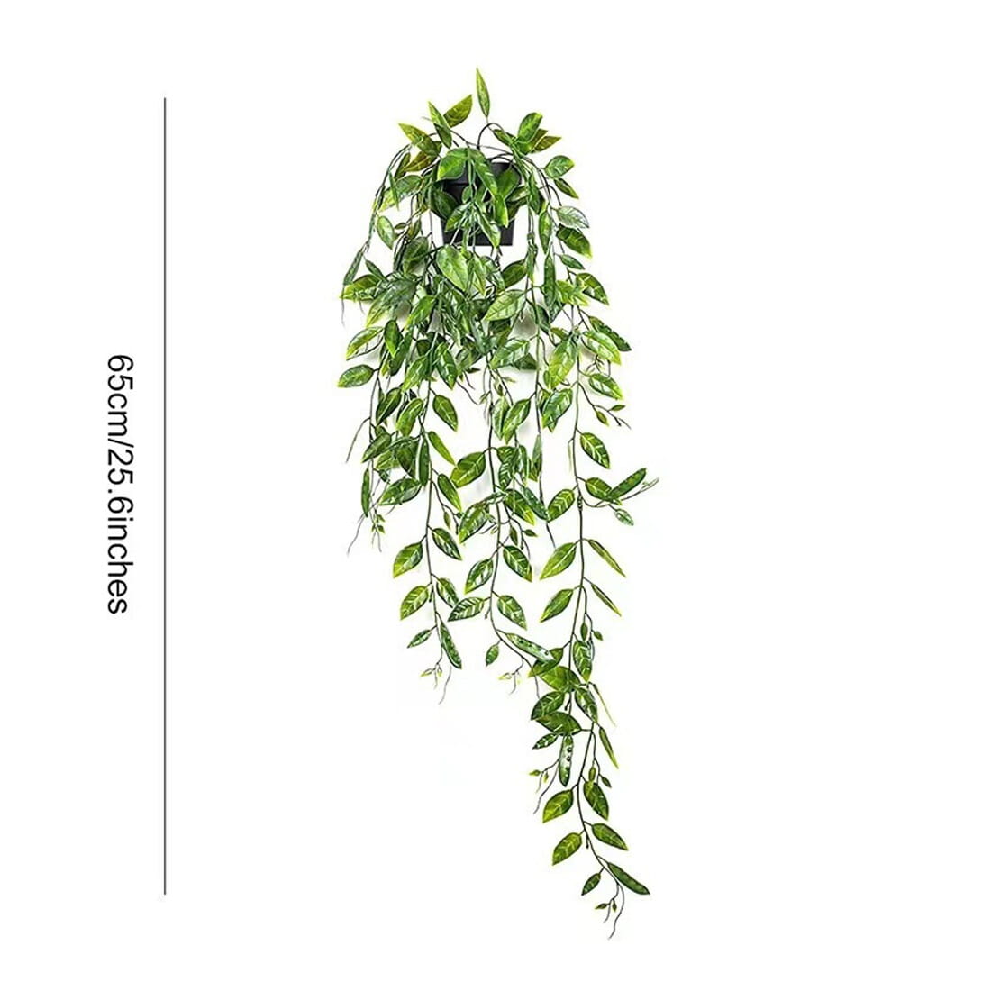artificial hanging plants 3 pack featuring green artificial ivy with detailed leaves and vines hanging from a black pot for home decor.