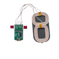 15w dual coil wireless charger pcba module with green circuit board and beige coiled wire for wireless charging