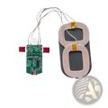 15w dual coil wireless charger pcba module with green circuit board and beige coiled wire for wireless charging