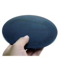 Black circular foam sanding pad 160mm diameter for miniature base preparation and finishing tasks