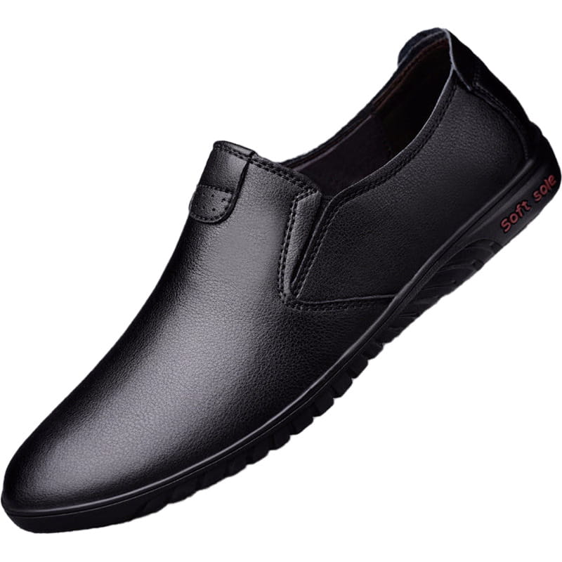 Chaussures de randonnée en cuir respirant style coréen noir pour hommes