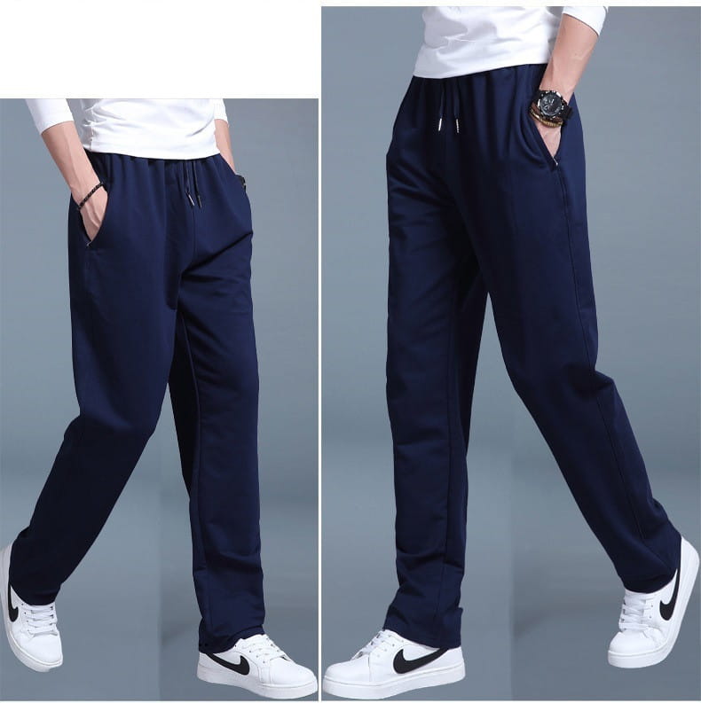Men breathable quick dry mesh joggers in dark navy blue featuring comfortable drawstring waist, side pockets, and a relaxed fit.