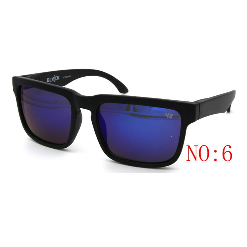 black-framed unisex uv400 gradient mirror sport cycling sunglasses with reflective blue gradient lenses.