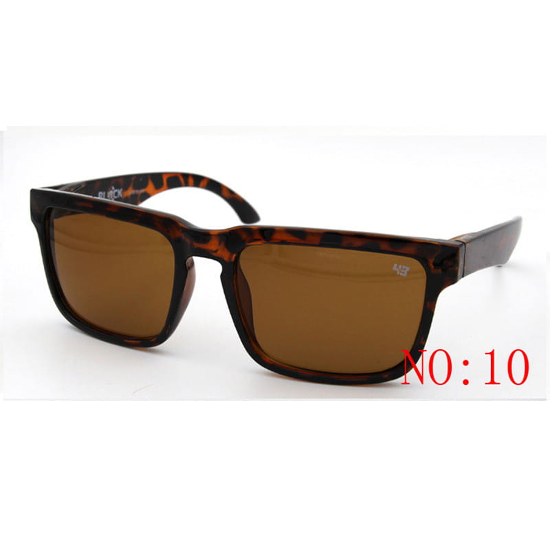 Tortoiseshell-patterned unisex UV400 gradient mirror sport cycling sunglasses with rectangular frames and brown gradient lenses.