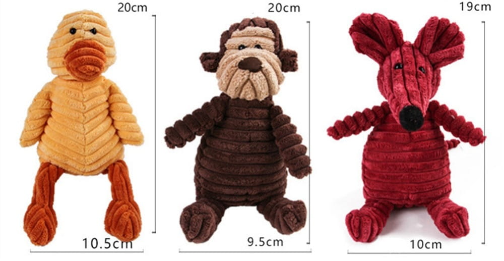 Dog Squeaky Toy Corduroy Molar Plush for Pets