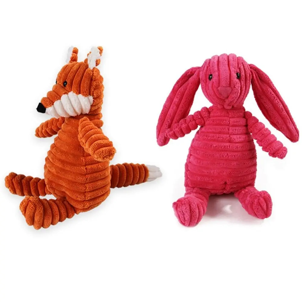 Dog Squeaky Toy Corduroy Molar Plush for Pets
