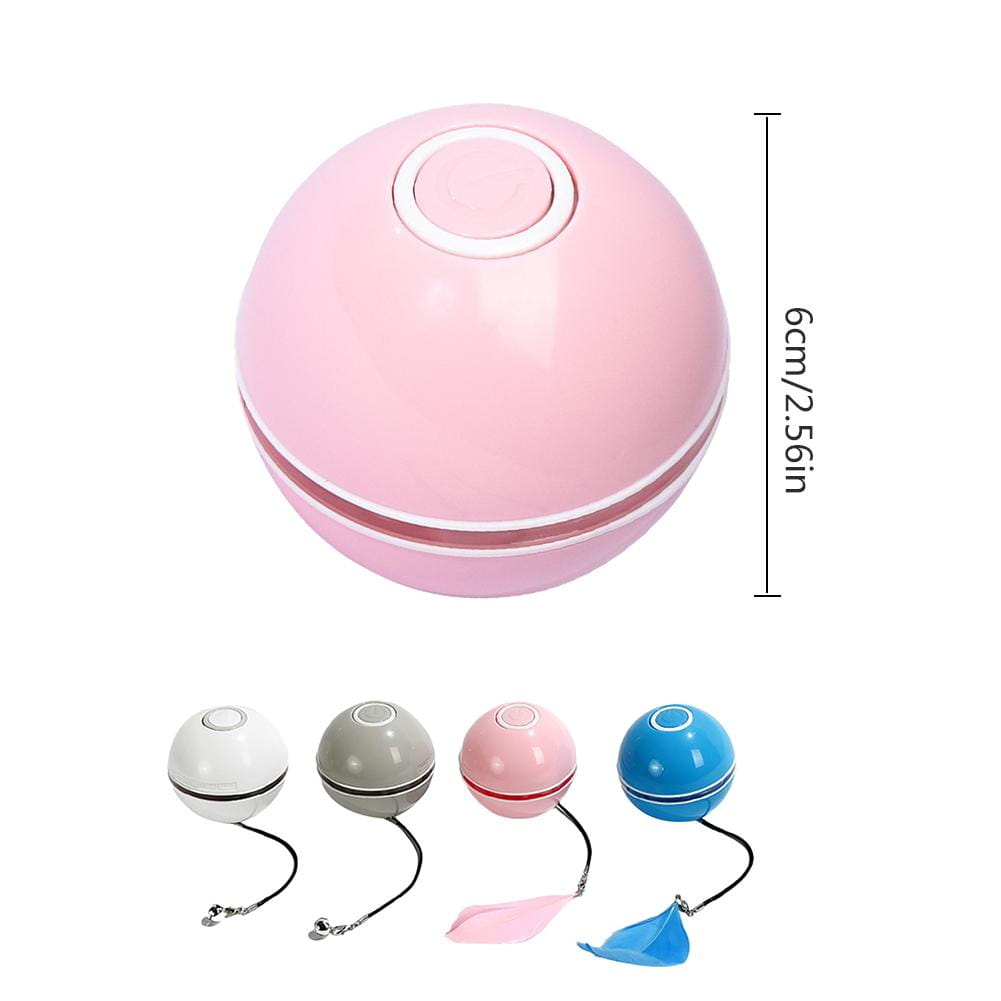 Interactive Led Cat Toy Ball with Catnip and Feathers