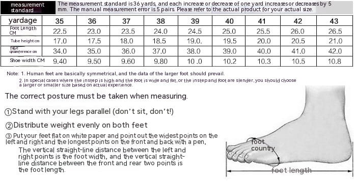 The image displays a detailed foot size measurement chart with yardage from 35 to 46, corresponding centimeters, and shoe width in cm for women snow boots warm suede fur bow winter ankle boots.