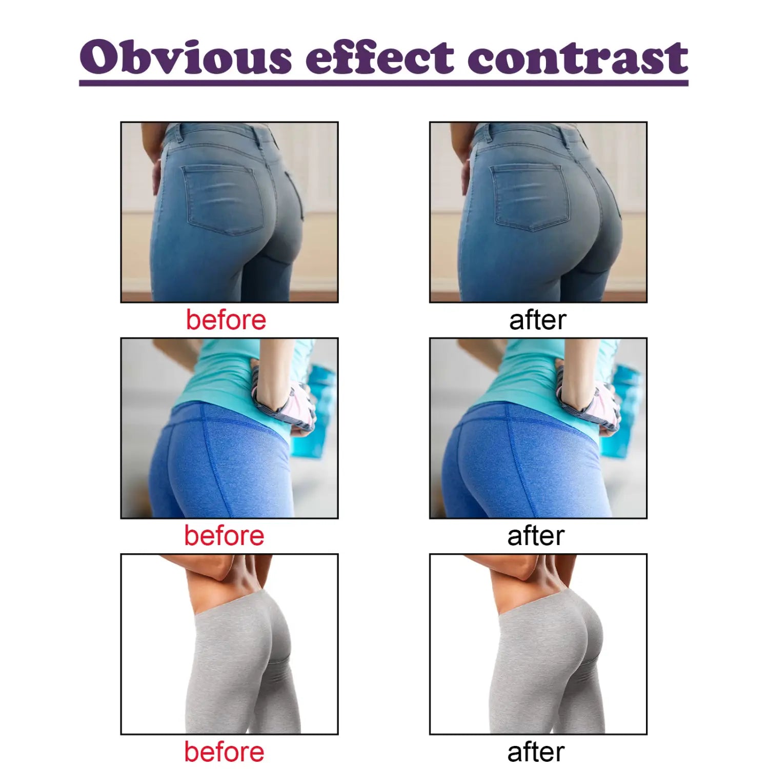 Pantalones vaqueros de mezclilla azul con diseño ajustado de cintura alta y desvanecimiento sutil, mostrados desde la parte trasera y combinados con el tratamiento de aceite esencial para reafirmar la cadera, 30 ml.