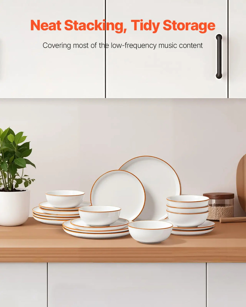 18 piece white ceramic dinnerware set with delicate gold rims featuring elegant and durable design