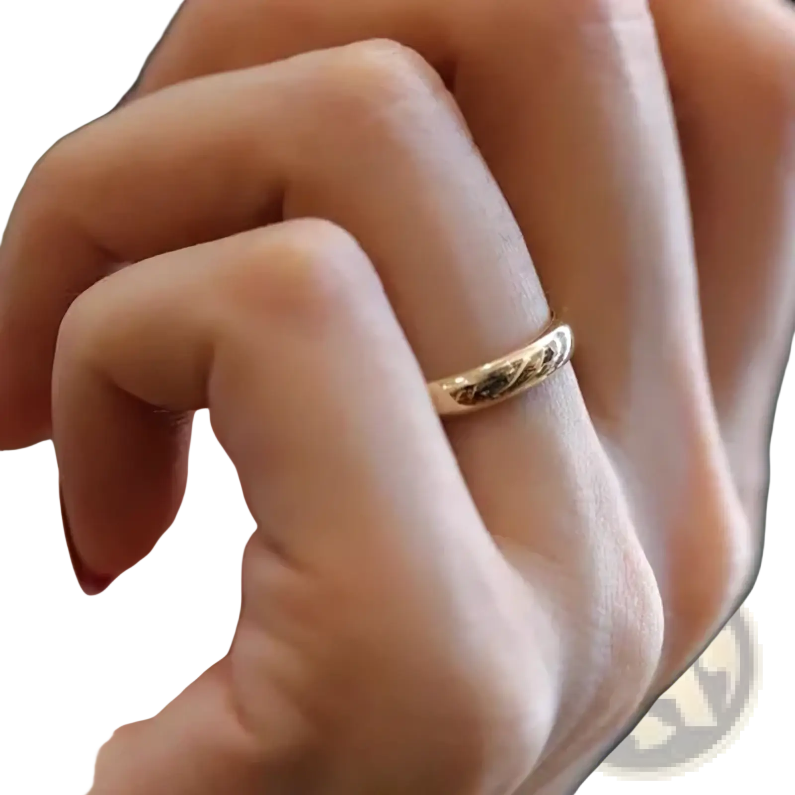 18k gold 4mm wedding band couple ring with a delicate twisted rope design in a gold band style