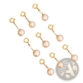 18k gold freshwater pearl charm pendant with gold-toned pearl charm clips, delicate chain, and secure clasp