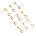 18k gold freshwater pearl charm pendant with gold-toned pearl charm clips, delicate chain, and secure clasp