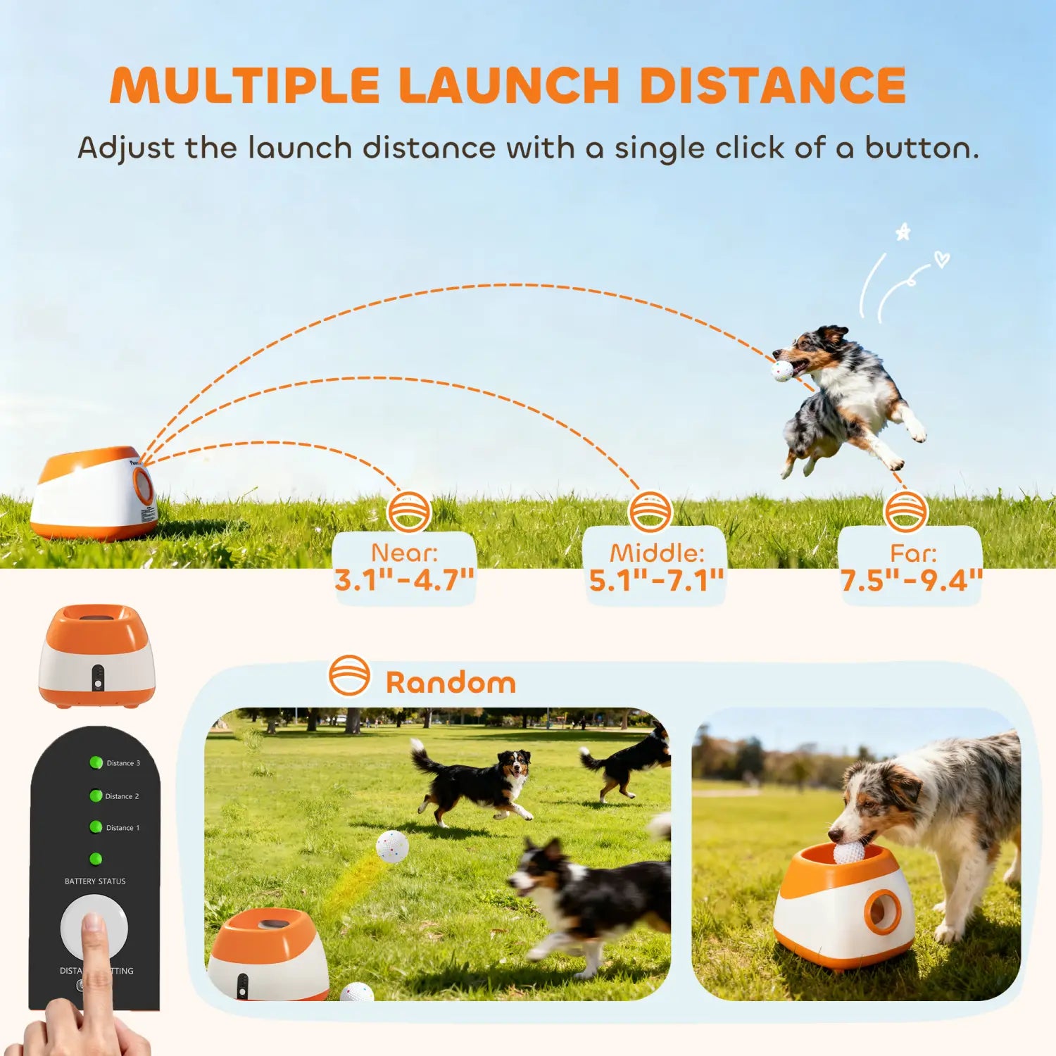 Dog Ball Launcher Automatic for Medium Large Dogs