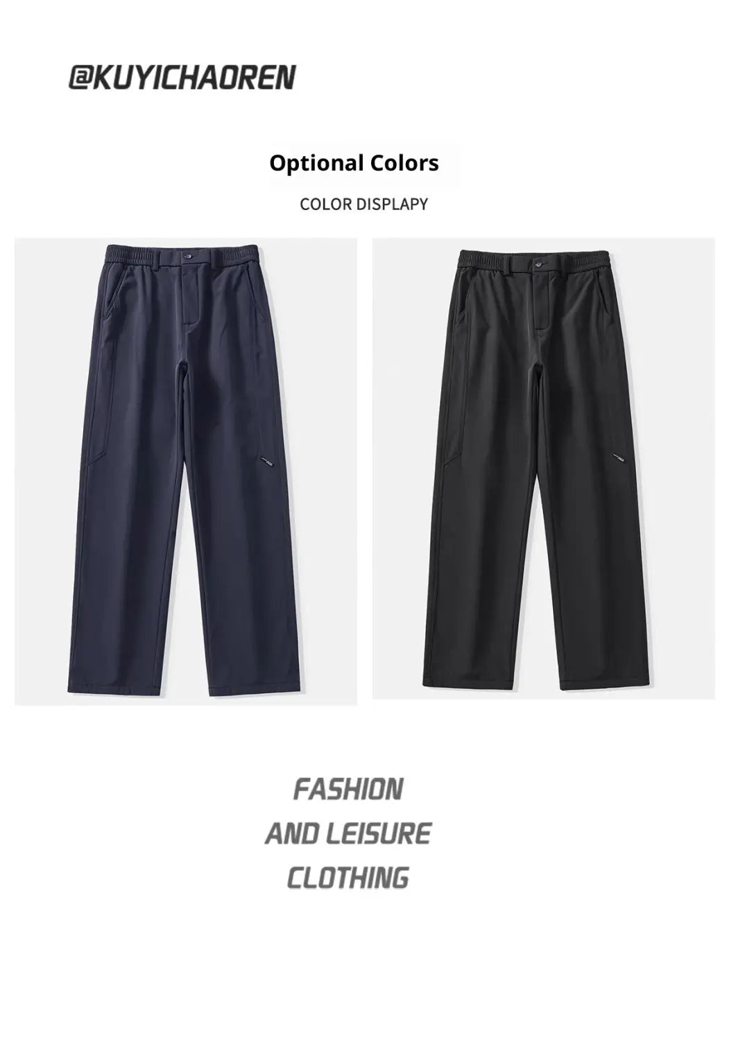Herren-Cargohose im japanischen Retro-Stil mit weitem Bein in Dunkelnavy und Schwarz mit einem eleganten modernen Design und einem lässigen Stil