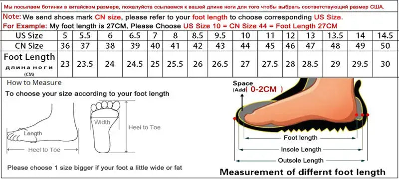 The image displays a detailed sizing chart with measurements in centimeters and US sizes for women’s knee high leather knight boots with buckles.